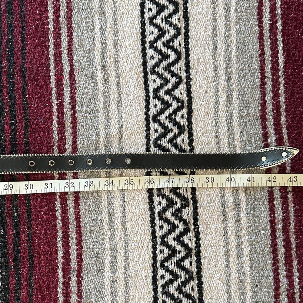 Elite, Fresno California Silver and Crystal Rhinestone Embellished Belt Size L - Picture 8 of 9